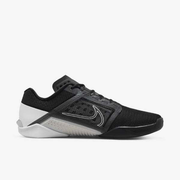 Nike Zoom Metcon Turbo 2 Sportschuhe Herren Schwarz Weiß Dunkelgrau Metal Grau | NK438ZLF