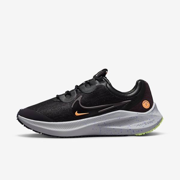 Nike Zoom Winflo 8 Shield Weatherised Straßen Laufschuhe Damen Schwarz Orange Lila | NK095EXZ