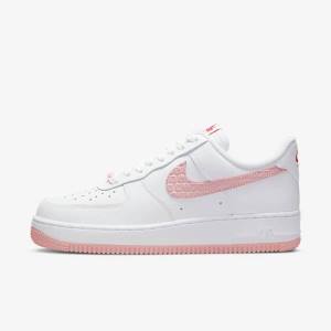 Nike Air Force 1 07 Sneakers Damen Weiß Rot | NK207UJR