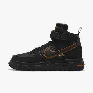 Nike Air Force 1 Boot Sneakers Herren Schwarz Braun Gold | NK216MSE