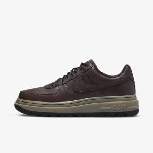 Nike Air Force 1 Luxe Sneakers Herren Braun Schwarz Dunkelbraun | NK548JQT