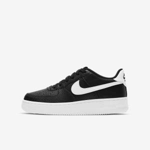 Nike Air Force 1 Older Sneakers Kinder Schwarz Weiß | NK270MBD