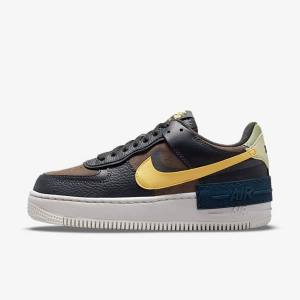 Nike Air Force 1 Shadow Sneakers Damen Grün Weiß Gold | NK729RUH