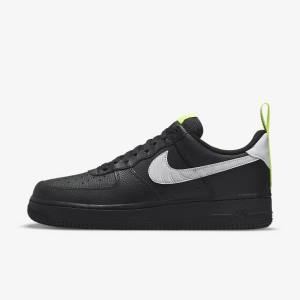 Nike Air Force 1 Sneakers Herren Schwarz Silber Weiß | NK187DVH