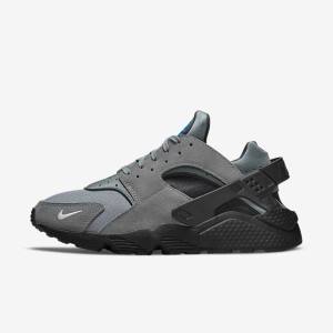 Nike Air Huarache Sneakers Herren Grau Hellblau Schwarz Metal Silber | NK356GRE