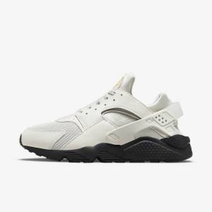 Nike Air Huarache Sneakers Herren Hellbeige Schwarz Silber Gold | NK516JAE