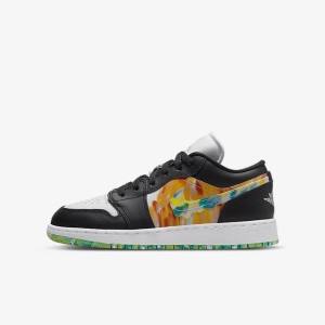 Nike Air Jordan 1 Low SE Older Jordan Schuhe Kinder Schwarz Orange Weiß | NK270HYR