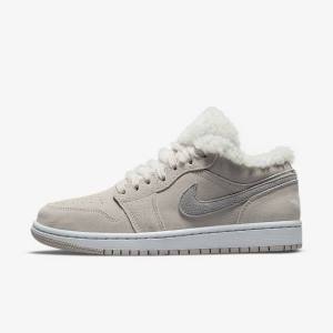 Nike Air Jordan 1 Low SE Sneakers Damen Grau Grau Weiß | NK083UTN