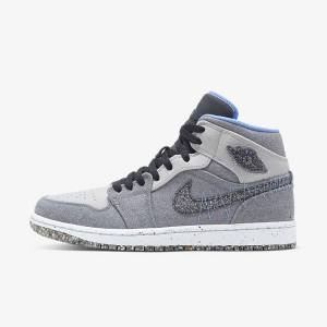 Nike Air Jordan 1 Mid SE Jordan Schuhe Herren Grau Schwarz Blau | NK237MVP