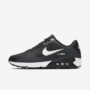 Nike Air Max 90 G Golfschuhe Herren Schwarz Dunkelgrau Weiß | NK042XCV