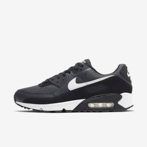 Nike Air Max 90 Sneakers Herren Grau Dunkelgrau Schwarz Weiß | NK560QRX