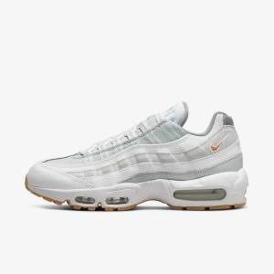 Nike Air Max 95 Sneakers Herren Weiß Platin Grau Gelb | NK475FHP