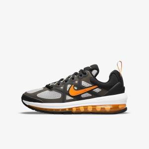 Nike Air Max Genome Older Wanderschuhe Kinder Schwarz Grau Weiß Orange | NK486YNR