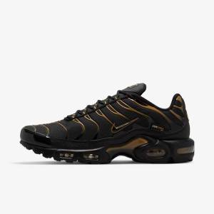 Nike Air Max Plus Sneakers Herren Schwarz Braun Gold | NK035GBC