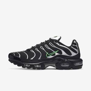 Nike Air Max Plus Sneakers Herren Schwarz Grün Metal Silber Schwarz | NK071JZO