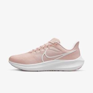 Nike Air Zoom Pegasus 39 Straßen Laufschuhe Damen Rosa Hellrosa Weiß | NK963FKR