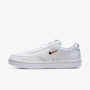 Nike Court Vintage Premium Sneakers Damen Weiß Orange Schwarz | NK790MUI