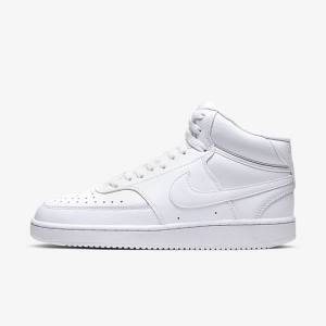 Nike Court Vision Mid Sneakers Damen Weiß | NK172TPU