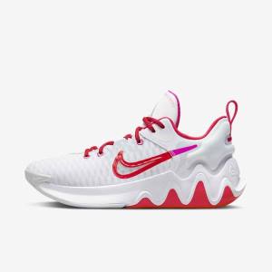 Nike Giannis Immortality Basketballschuhe Damen Weiß Rosa Platin Rot | NK216SQG