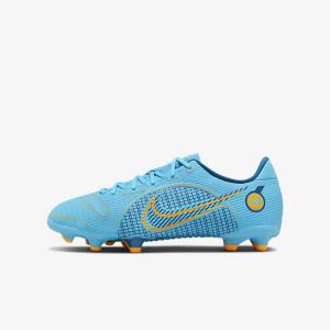 Nike Jr. Mercurial Vapor 14 Academy MG Older Multi-Ground Fußballschuhe Kinder Blau Orange | NK593WMH