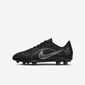 Nike Jr. Mercurial Vapor 14 Club MG Older Multi-Ground Fußballschuhe Kinder Schwarz Grau Metal Silber | NK054VSY