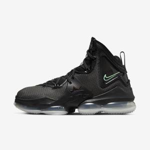 Nike LeBron 19 Basketballschuhe Damen Schwarz Dunkelgrau Grün | NK109ODU