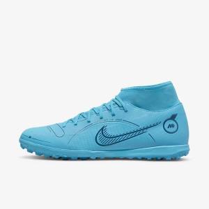 Nike Mercurial Superfly 8 Club TF Turf Fußballschuhe Herren Blau Orange | NK301QIF