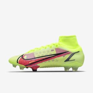 Nike Mercurial Superfly 8 Elite FG Firm-Grounds Fußballschuhe Herren Schwarz Hellrot | NK890LCM