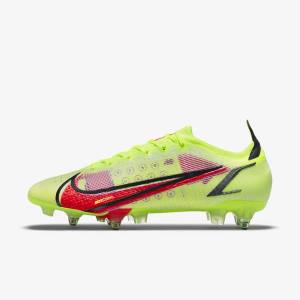 Nike Mercurial Vapor 14 Elite SG-Pro AC Soft-Ground Fußballschuhe Damen Schwarz Hellrot | NK243ELD