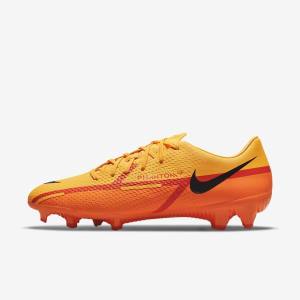 Nike Phantom GT2 Academy MG Multi-Ground Fußballschuhe Damen Orange Hellrot Schwarz | NK702AWZ