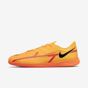 Nike Phantom GT2 Club IC Indoor Court Fußballschuhe Damen Orange Hellrot Schwarz | NK185RGY