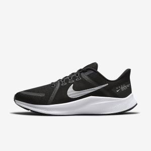 Nike Quest 4 Straßen Laufschuhe Herren Schwarz Dunkelgrau Weiß | NK618EVC