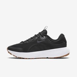 Nike React Escape Run Straßen Laufschuhe Damen Schwarz Dunkelgrau Weiß Schwarz | NK284UDZ