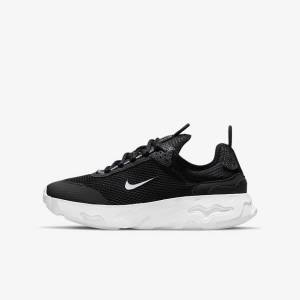 Nike React Live Older Sneakers Kinder Schwarz Dunkelgrau Weiß | NK718RZG