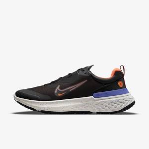 Nike React Miler 2 Shield Weatherised Straßen Laufschuhe Herren Schwarz Orange Indigo | NK093VTF