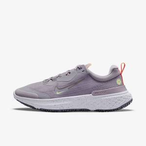 Nike React Miler 2 Shield Weatherised Straßen Laufschuhe Damen Grau Orange Lila | NK839QPE