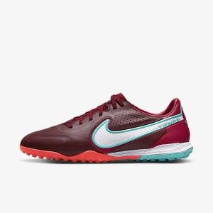 Nike React Tiempo Legend 9 Pro TF Turf Fußballschuhe Damen Rot Hellrot Weiß | NK563BGI