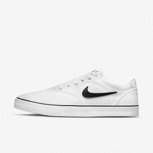 Nike SB Chron 2 Canvas Skate Shoes Herren Weiß Schwarz | NK407NGJ