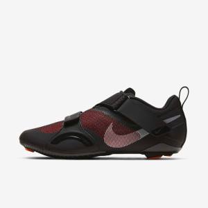 Nike SuperRep Cycle Indoor Cycling Sportschuhe Herren Schwarz Rot Metal Silber | NK214WAL