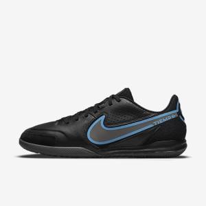 Nike Tiempo Legend 9 Academy IC Indoor-Court Fußballschuhe Herren Schwarz Grau | NK864QTJ