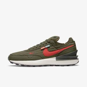 Nike Waffle One Premium Sneakers Herren Olivgrün Schwarz Orange | NK297DCM