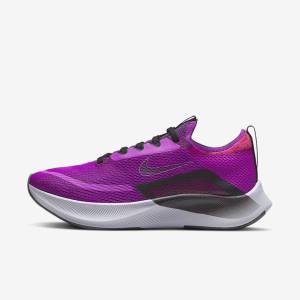 Nike Zoom Fly 4 Straßen Laufschuhe Damen Weiß Grün Platin | NK248XJH